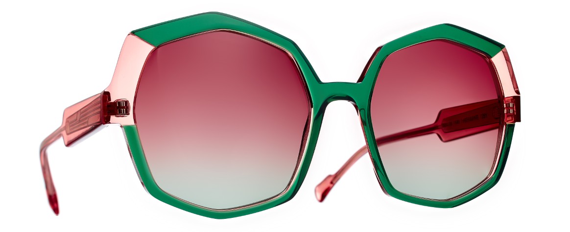 Caroline Abram HERMINE - VERT / ROSE - 782 stainless steel...